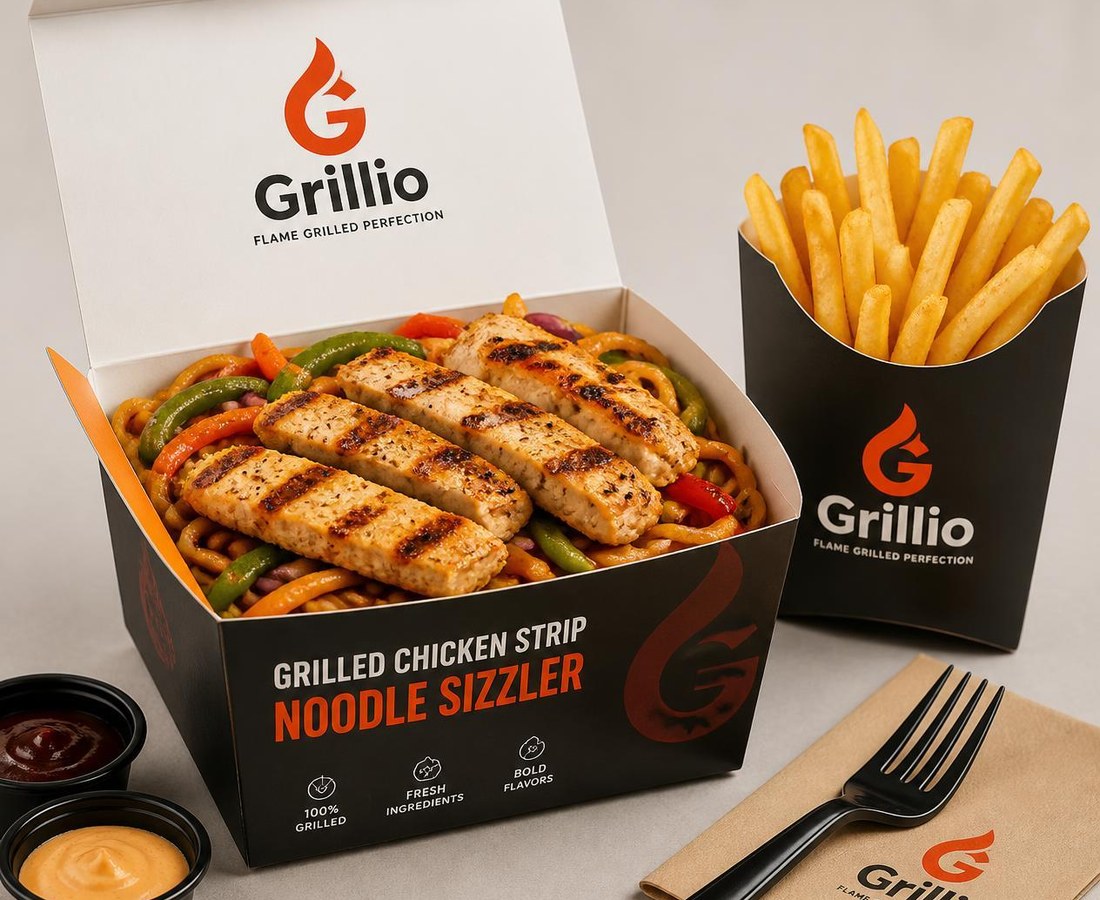 Grillio chicken noodle sizzler